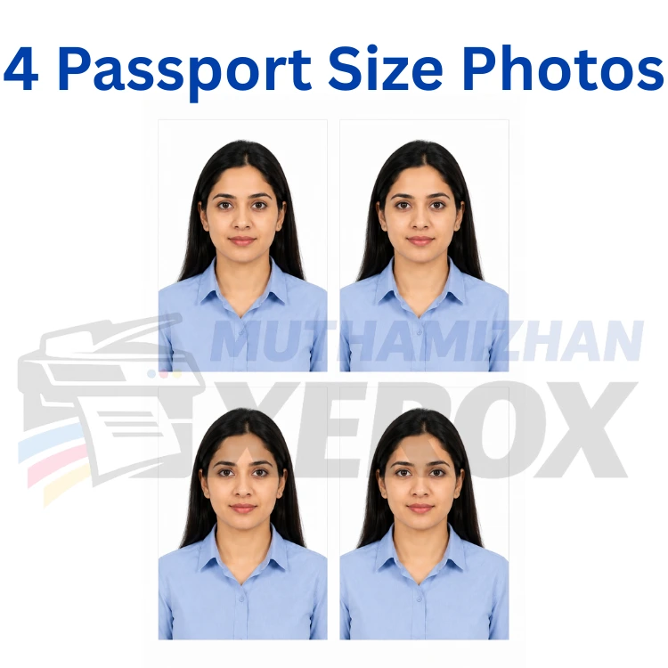 4 - Passport Size Photos Printout